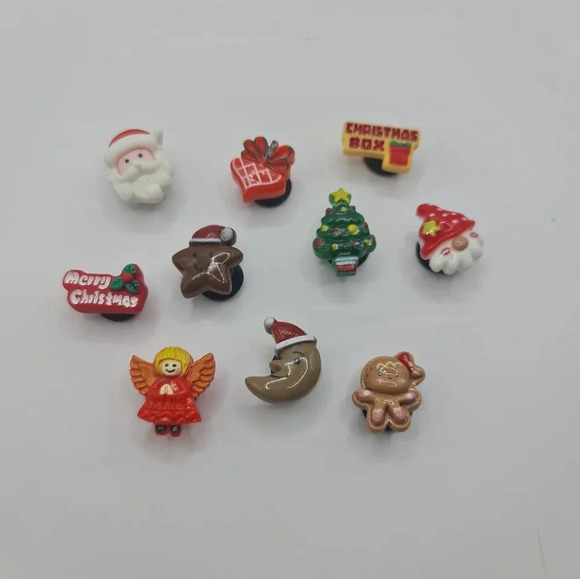10 Shoe Charms Christmas Plastic Lot for Crocs - Picture 1 of 1